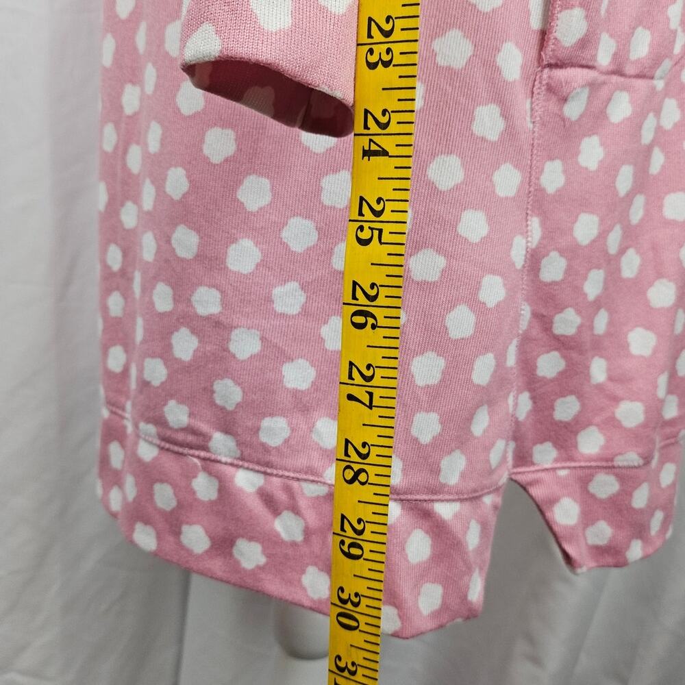 KATE SPADE WOMEN’S LOUNGE/SLEEP LONG SLEEVE DRESS – PINK W/ WHITE STARS – SIZE S - Picture 6 of 8